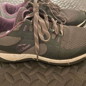 L.L. Bean Women’s North Peak Gray Purple Ventilated Trail Running Shoe…